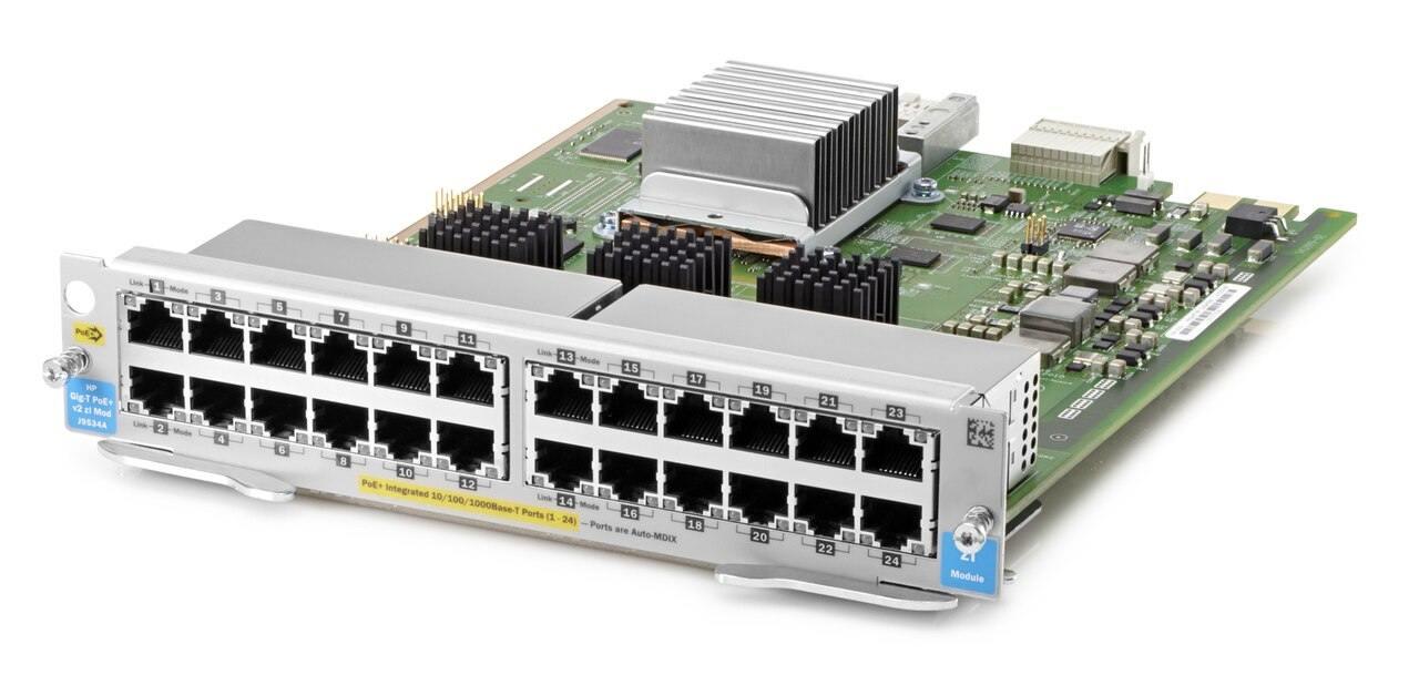 HPE J9534A 24 Port Gig-T POE+ v2 ZL Expansion Module