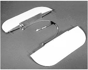 VOR/LOC BALANCED LOOP ANTENNA/BLADE TYPE/ONE OUTPUT/TNC CONNECTOR & a White Finish. 