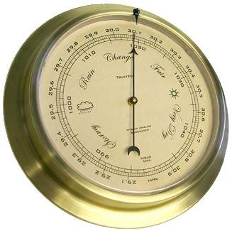 ELECTRONIC BAROMETER/Antique brass finish 