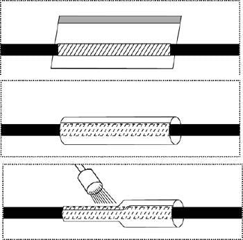 HEAT SHRINKABLE REPAIR TUBING/Black, 1-1.12 diameter