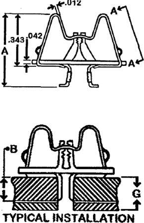 INSTRUMENT MOUNTING CLIP/6-32, .062